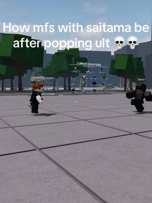 A post by @t3rr0rr_ on TikTok caption: #thestrongestbattlegrounds #roblox #onepunchman BACK AWAY FROM ME! 😭😭