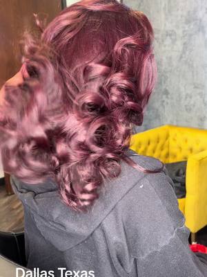 A post by @silkedpro on TikTok caption: Fresh Color & Press ! This lighting did t do the color no justice !!! #healthyhair #dallassilkpress #dallashairstylist #dallastrim #dallastrim #dallassilkpress 