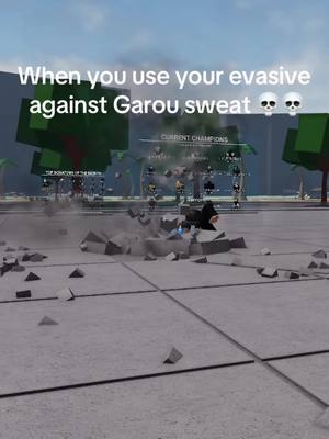 A post by @t3rr0rr_ on TikTok caption: #thestrongestbattlegrounds #roblox #garou the combo of oblivion 💀💀