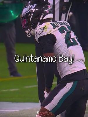 A post by @flockrams on TikTok caption: Quintanamo Bay! 🏝️ #quinyonmitchell #philadelphiaeagles #nfl 