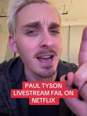 A post by @morgantremaine on TikTok caption: This livestream is just polygons at this point on netflix for the Mike Tyson Jake Paul fight