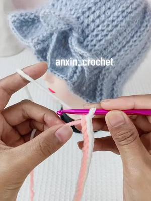 A post by @anxin_crochet on TikTok caption: Crochet hat,subscribe my youtube channel to learn more tutorial#crochetlove #crochetfreepattern #crochethat #crochettutorial #crochethattutorial #anxin_crochet 