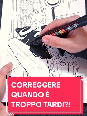 A post by @puckydraws on TikTok caption: Si può correggere un disegno quando è troppo tardi, o fate prima a buttarlo? #art #artist #drawing #draw #tutorial #arttips #arttutorial #howtodraw 