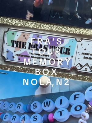 A post by @texasrosedesigns on TikTok caption: “Hold on, to the memories they will hold on to you.” ✨🫶🏻 #theerastour #theerastourtaylorswift #taylorswift #taylorsversion #taylornation #memorybox #swiftie #longlive #nola 