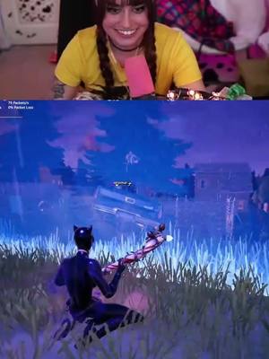 A post by @thrifty_streams on TikTok caption: We found an AFK player in Squads 🫣🤣 #fortnite #GamerGirl 