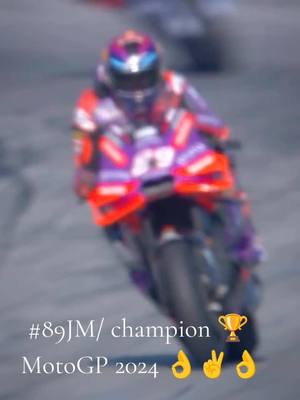 A post by @nanou.72 on TikTok caption: #pourtoi #moto #motogp #barcelona #89JM✊✊✊✌️ champion du monde MotoGP 2024 je suis mais trop happy il le mérite tellement bravo champion 