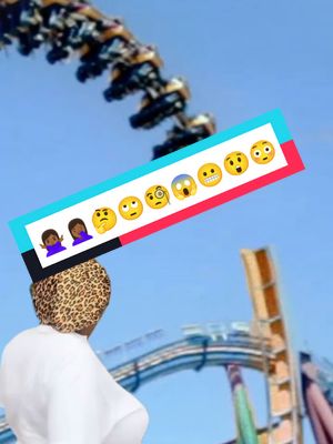 A post by @glamqueens02 on TikTok caption: #CapCut #fypシ゚viral #foryourpage #CapCut #🤦🏾‍♀️🤣🤣 #rollercoasterride #themepark #scary #rides #never #risky #youalie #iknowyoufucinlyin 