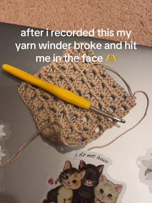 A post by @juliayuuh on TikTok caption: when i think my day cant get anyworse #crochet 