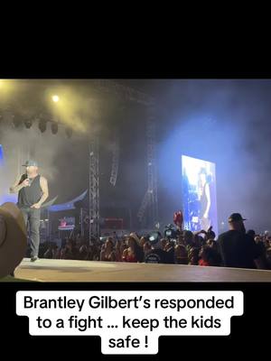 A post by @makeup.momma on TikTok caption: Shout out to @Brantley Gilbert  for his response to fights breaking out at his concert ! #keepthekidssafe 