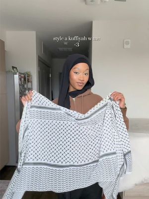 A post by @yasminjalloh on TikTok caption: styling a scarf as a skirt>>> #outfitinspo #hijabi #muslimtiktok #fyp 