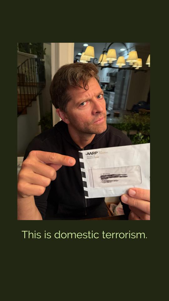 A post by @mishacollins on TikTok caption: This is domestic terrorism. @aarp #fyp #foryou #aging #old 