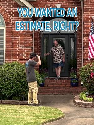 A post by @sbpressurewashing on TikTok caption: He EXPECTED a ROUTINE ESTIMATE, but got WAY MORE than he BARGAINED FOR #pressurewashing #satisfying #cleaning #asmr #sbpressurewashing #asmrvideo #satisfyingvideo #powerwashing #fyp #fypシ #viral #viralvideo #homeowners #cleaningtiktok #cleanup #muckboots