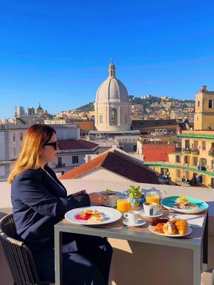 A post by @mariondiletto on TikTok caption: Colazione con vista nel cuore di Napoli ✨☕️ All’interno di @unahotels_napoli in Piazza Garibaldi -Napoli  🕰️ tutti i giorni dalle 7:00 alle 10:30 🎟️ potrete fare colazione anche se non siete ospiti dell’hotel e il costo della colazione è di 15 euro se prenotata su @thefork_it  ✅ nel buffet troverete prodotti vegani, senza glutine e senza lattosio  Tagga una persona che porteresti a fare colazione con una vista così ✨ SEGUIMI su @mariondiletto per me perdere nessuna delle mie avventure ✨ #napoli#colazione#colazioni#cappuccino#colazioneitaliana#colazionenapoletana#colazionepanoramica#colazioneconvista#breakfastlover#caffenapoletano#caffenapoli#igersnapoli#napolicentrostorico#visitnaples#hotelluxury#brunch#brunchnapoli#colazioneinhotel#foodnapoli#napolifoodporn #napolifood 