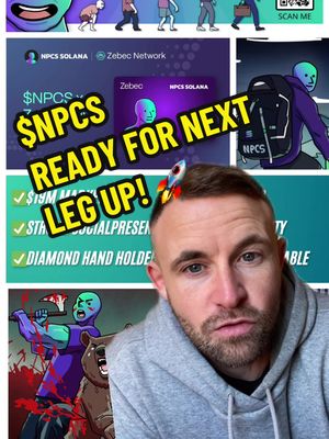 A post by @cryptonftfactory on TikTok caption: - $NPCS on Solana making some great marketing moves recently 🧠👀 Here an update with near term price predictions🚀 . . #Memecoin #meme #bullrun #solana #lfg #npcs $npcs