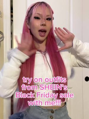 A post by @irenedoll on TikTok caption: i think the black outfit is my fav  Search code: DMQJ6     Coupon code: 24SBSirened @SHEIN @SHEINUS  #SHEINBigSalesDay #SHEINblackfriday #SHEINcybermonday #SHEINforAll #saveinstyle #loveshein #ad