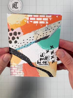 A post by @ralphtyndall on TikTok caption: In case no one has told you lately… #cardmaking #asmr #mixedmedia #art 