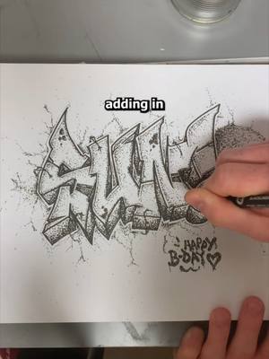 A post by @linokeyt on TikTok caption: how long do you think this took me? #fyp #graffiti #artist