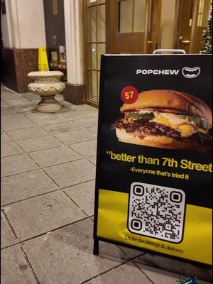 A post by @nycsneakylinks on TikTok caption: A Hidden SmashBurger spot in NYC serving Late night eats. Download The Popchew App or your favorite delivery service to order now  📍New York, New York 📆Tues-Thurs/Sun  ⏰6pm-12am | Fri/Sat 6pm-5am ℹ️Pickup & Delivery Only 🍔Claim A Year of free burgers #smashburger #nyc #thingstodoinnyc #nyceats #popchew