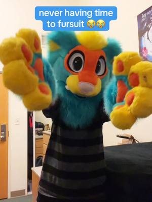 A post by @goat.likes.juice on TikTok caption: do i drop out to become a fursuit maker yes or no  🐠 #goatlikesjuice #furry #fursuit #furryfandom #fursuiter #fursona #fyp #foryoupage 