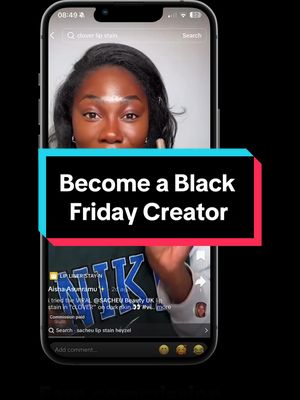 A post by @tiktokshopcreator.uk on TikTok caption: Passionate about creating content and ready to supercharge your earnings this Black Friday? With TikTok Shop, you can promote products you love and start making money! Don’t miss out—join now via the link in bio 