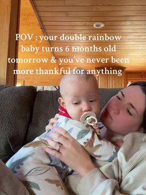 A post by @heathernicol on TikTok caption: #rainbowbaby #6monthsold #babyboy 