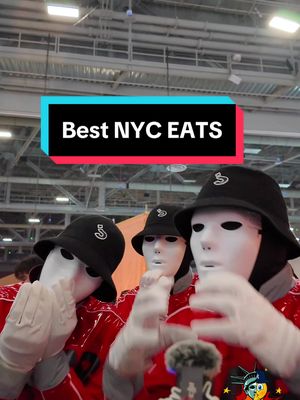 A post by @nycsneakylinks on TikTok caption: We ran into a couple of familiar faces and asked them what's their favorite eats in NYC.  What's your favorite eats in NYC? #complexcon #familystylefest #nyc #nyceats #cactuscon #nycfoodie