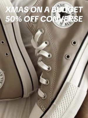 A post by @couponingwithtina on TikTok caption: Did someone say Christmas on a budget?! 👀 Don’t wait, sizes & styles are selling out QUICK! 🎁 @Converse #converse #christmasonabudget #christmasgiftideas #couponingforbeginners #howtosave