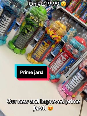 A post by @itstime4candy on TikTok caption: New and improved prime jars 😍 #primejar #sweetjars #christmassweets #TikTokShop #createyourown #viralvideo #notjustforchristmas #availablenow #trending #sweetjarswithdrink #availableontiktokshop #foryoupage #itstime4candy #hot 