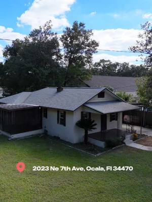 A post by @rustic2realtor on TikTok caption: ✨ NEW LISTING ALERT ✨ 🏠 Charming 1950 Bungalow with Modern Upgrades in NE Ocala, FL! This beautifully updated home features: 🎨 Freshly painted interior 🏡 New subflooring & luxury vinyl plank flooring 🛁 Updated bathroom 🌟 Brand-new roof & hot water heater Relax and entertain with: ☀️ Screened-in side porch 🌸 Cozy front porch 🚗 Convenient carport 🔧 Two storage sheds 📍 Located in a quiet NE Ocala neighborhood, this move-in-ready gem offers 1950s charm with all the modern touches! 💰 List Price: $175,000 🛏 Bedrooms: 2 🛁 Bathrooms: 1 📐 SQFT: 958 📞 Call today to schedule your showing! 🔗 Listing Agent: Kendall Gervais 📣 Tags: #Realtor #RealEstate #OcalaRealtor #FloridaRealtor #MagnoliaHomesAndLand #FloridaHomes #MoveInReady #ocalalivin 