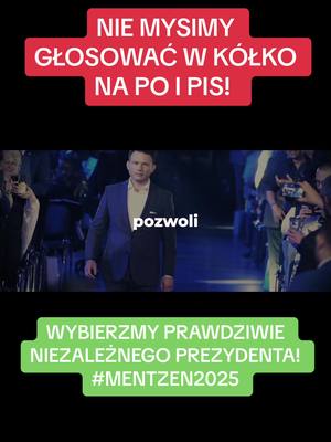 A post by @ewazajaczkowska.official on TikTok caption: Naprawdę nie musimy w kółko głosować na PO lub PiS. Nie można oczekiwać innych efektów, robiąc ciągle to samo! Mamy niepowtarzalną okazję wbić klin w wieloletni zamknięty układ oparty na ich zasadzie: „my nie tykamy waszych, wy nie tykacie naszych”.  Czas na prawdziwie niezależnego prezydenta! Niech to będzie pierwszy wielki krok do zmian, które mogą nastąpić w 2027 roku! #Mentzen2025 