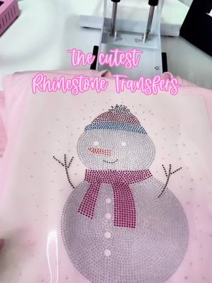 A post by @wildandgorgeoustransfers on TikTok caption: Our Rhinestone Transfers are only $5 for our Pink Friday weekend. The BEST quality and prices on the market and so beyond cute! I’m obsessed!! #screenprinttransfers #rhinestonetransfers #heatpress #tshirtmaker #dtftransfers #tshirtbusiness #dtf #rhinestones #pinkchristmas #cricuttutorial #heatpresstshirt 