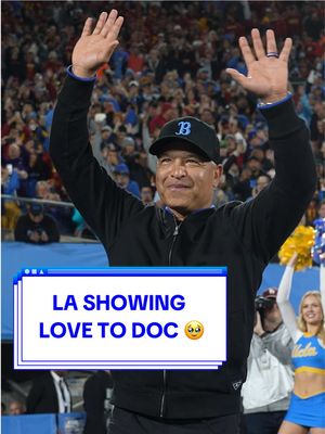 A post by @dodgers on TikTok caption: LA showing love to Doc. 🥹 #dodgers #sports #losangeles #football 