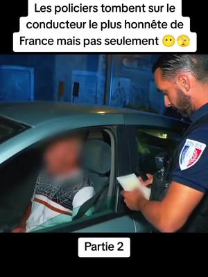 A post by @insidetv17 on TikTok caption: Les policiers contrôlent une personne qui grille un stop et tombent sur un homme très honnête 👀🤯 #controledepolice #policemunicipale #police #stop #infraction #honnete #reportagefr #insidetv17 