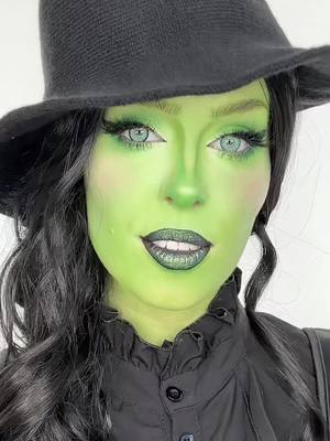 A post by @hollymurraymakeup on TikTok caption: Elphaba is Wonderfully Wicked 💖💚 who should i create next?! 