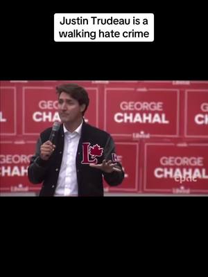 A post by @libernews on TikTok caption: Justin Trudeau is a walking hate crime