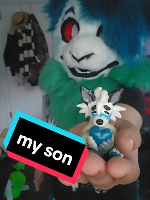 A post by @chromewaterfalls on TikTok caption: I show my son Soupa, I made it awhile ago lol If anyone has duets on their page lmk I might join in 👀 #fursuitersoftiktok #fursuiter #fursuit #fursona #furrys #furrytiktok #furryfandom #furry 