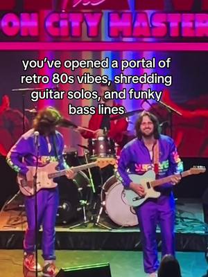 A post by @mooncitymasters on TikTok caption: 80s fantasy movie vibes with shred guitar 🎸#originalmusic #guitar #retro #80s #livemusic #guitartok #aethstetic #bass #rock #funk 