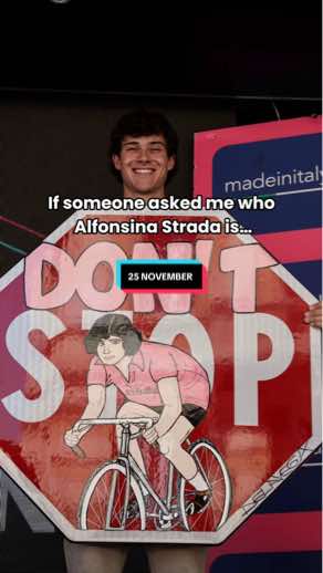 A post by @giroditalia on TikTok caption: Today, November 25, we want to share a story that laid the foundation for who we are today. #stopviolence #noviolenzasulledonne #sport #giroditalia #giroditaliawomen 