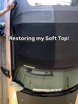 A post by @nat.s2k on TikTok caption: Restoring my convertible Soft Top! I also patched up the holes!! what do we think?? #nats2k #impulsivellc #s2000 #convertible 