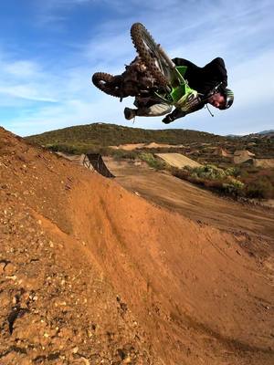 A post by @axellhodges on TikTok caption: Pocket airs and a crash on my KLX 110 #fyp #brainfart #dirtbike