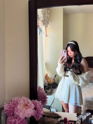 A post by @ana.xinn on TikTok caption: morning outfit check 🌷💘 #fitcheck #softlife 