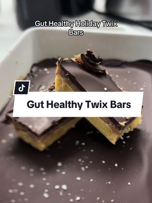 A post by @avoaday on TikTok caption: Our favorite gut + hormone healthy Twix Bars, perfect for any holiday gatherings #guthealthyrecipes #twixbar #healthcoach #guttokholistichealth 