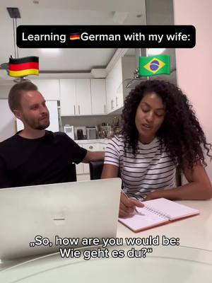 A post by @travelcoupledream on TikTok caption: 😳🤯 “Learning German? No problem! All you need is 4 cases, 3 genders, 16 articles, and the courage to use words like Schadenfreude.” 