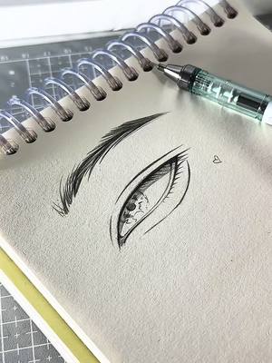 A post by @shamio3 on TikTok caption: eye drawing 👁️🤍✨.                                            #draw #drawings #drawing #artist #sketch #doodles #doodle #drawingart #رسم #فنان #eye #eyedrawing 