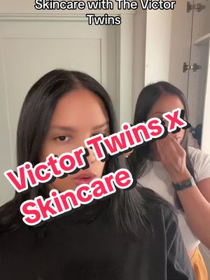 A post by @gabivictorr on TikTok caption: Skincare with my twin using @VGO_beauty01 to keep us looking young forrrrrreverrrrrrr. You can find their #1 gifts in the Tik Tok shop this Black Friday! #superwishseason #VGO #vgobeauty #BlackFriday #CyberMondayCampaign #victortwins #twin #twinsister #skincare