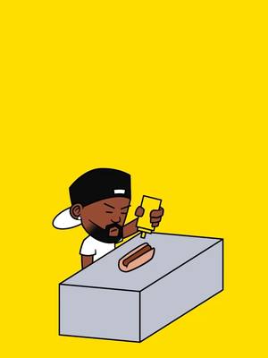 A post by @kelvector on TikTok caption: Kendrick loves his mustard #illustration #animation #kendrick #kendricklamar #mustard #graphicdesign #design #animationfyp #adobe #hiphopmusic #gnx 