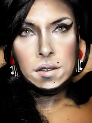 A post by @makeupmag77 on TikTok caption: Process of my #amywinehouse #makeuptransformation posted on my second account @makeupmag2 🤎🫶🏽🙏🏽🕊️🤍🤍 #teammakeupmag #fyp #trend #makeup #tribute #legend 