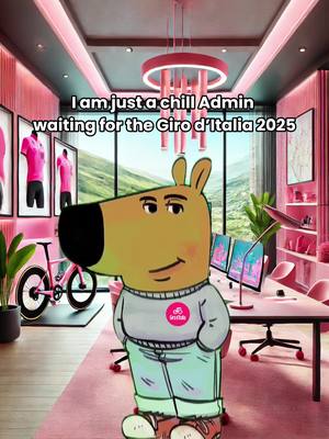 A post by @giroditalia on TikTok caption: I'm just a chill guy who loves cycling 🩷🚴 #giroditalia #chillguy #memetiktok #cycling 