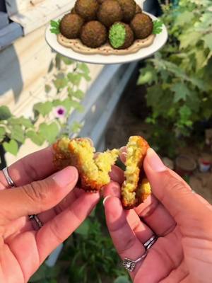 A post by @mydiary4112 on TikTok caption: Falafel recipe from the middle of G-strip. There’s a missing ingredient because it’s not available, can you guess what it is??  *Oil not flour. This is my sister: @Salma Family  #fyp #fypシ #foryou #foryourpage #viral #fyppppppppppppppppppppppp 