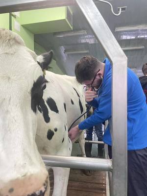 A post by @nathanmcgreehan on TikTok caption: Vet students trip to the farm 🐄🩺#agri #vetstudents #vetmed #sggw #warsaw #irishabroad 